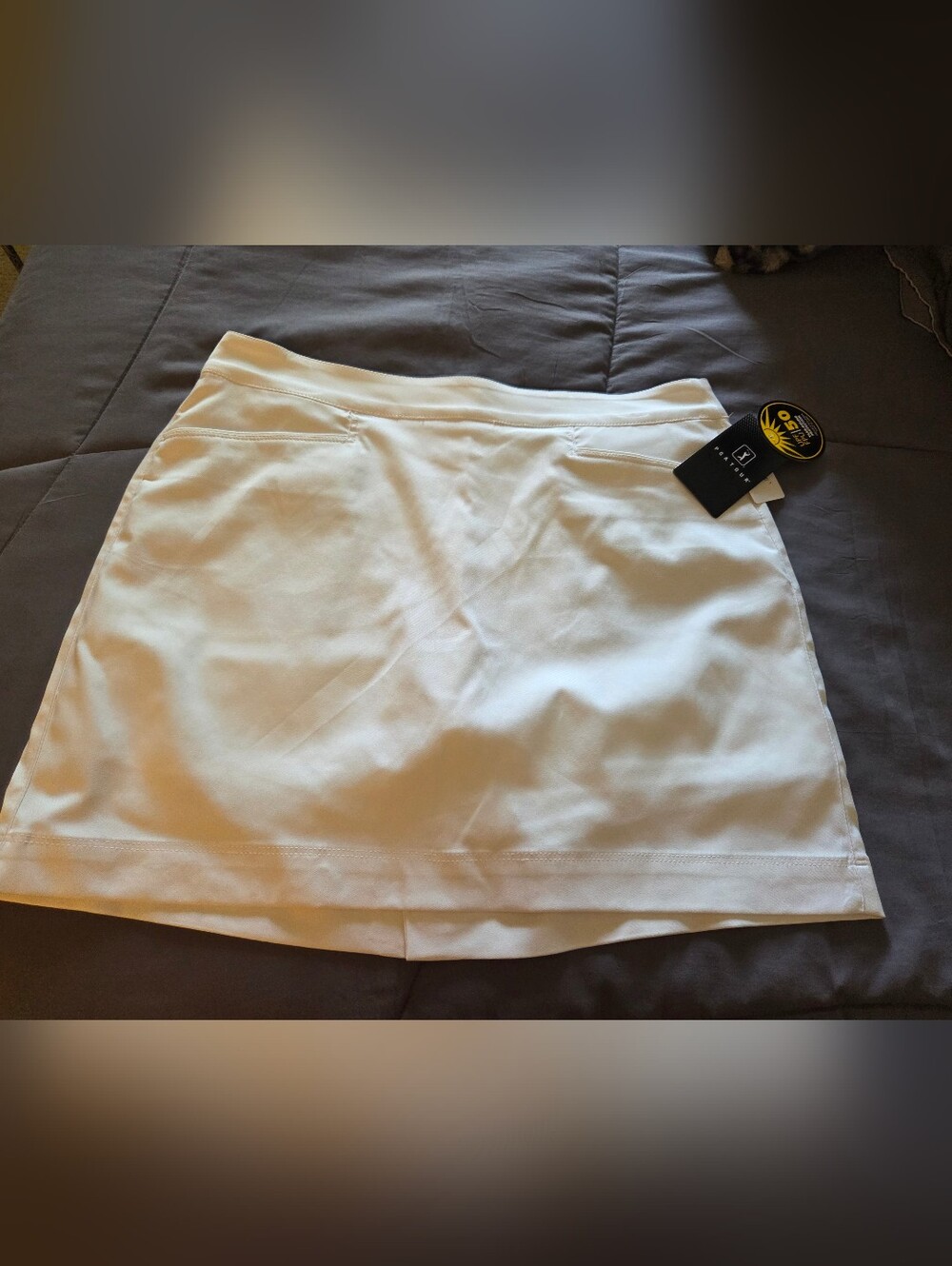 Womens PGA Tour White Stretch Skort